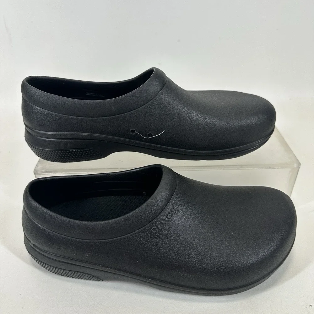 Crocs on the Clock Work Slip On Shoes Men's Black‎ US Size M 10/ W11 205073–001